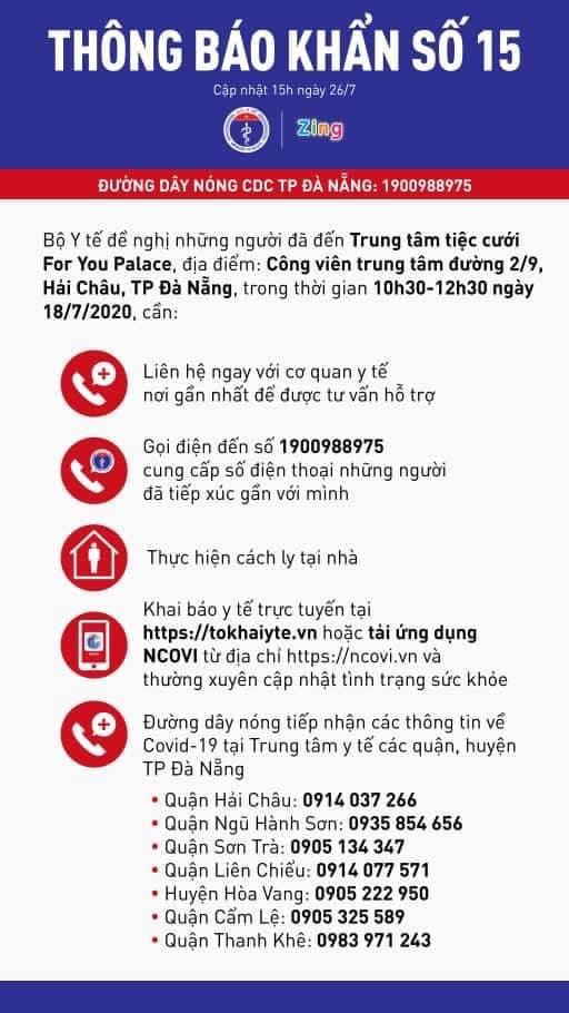 Thông báo khẩn số 15