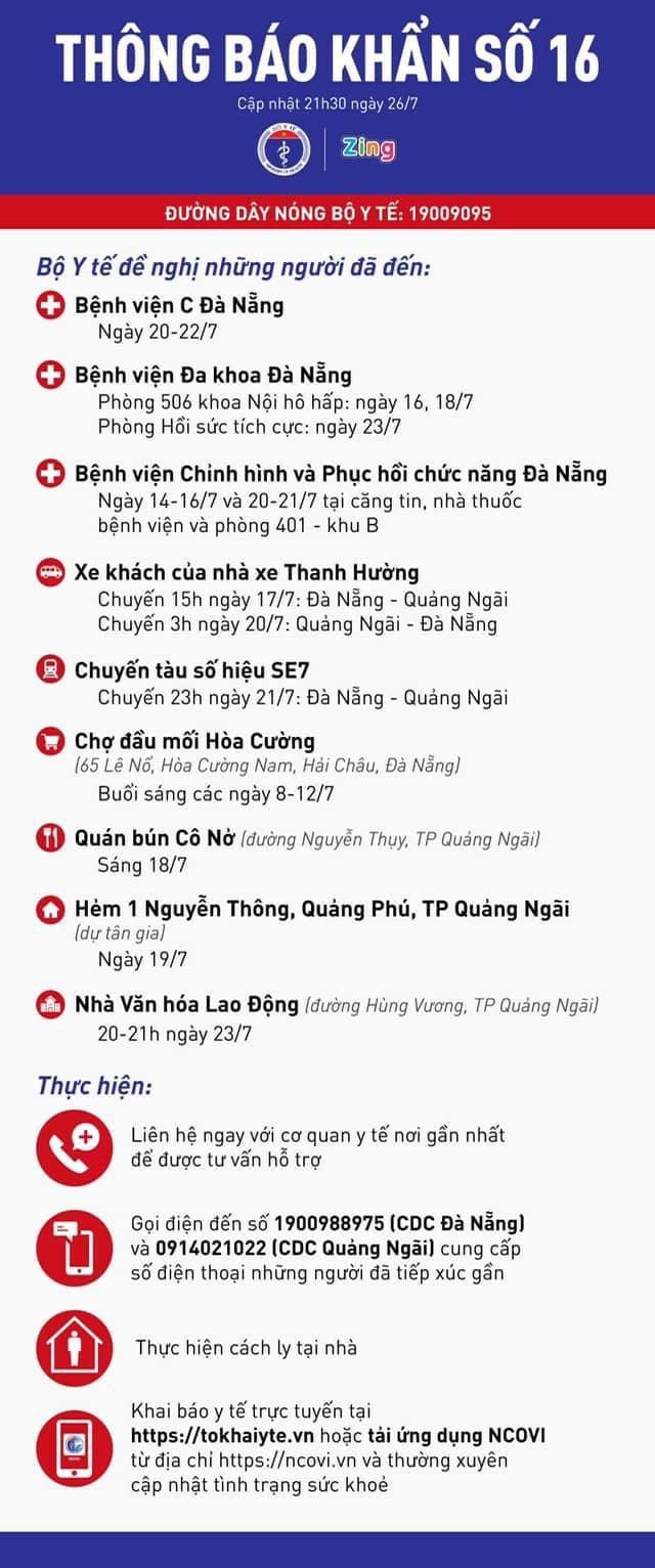 Thông báo khẩn số 16