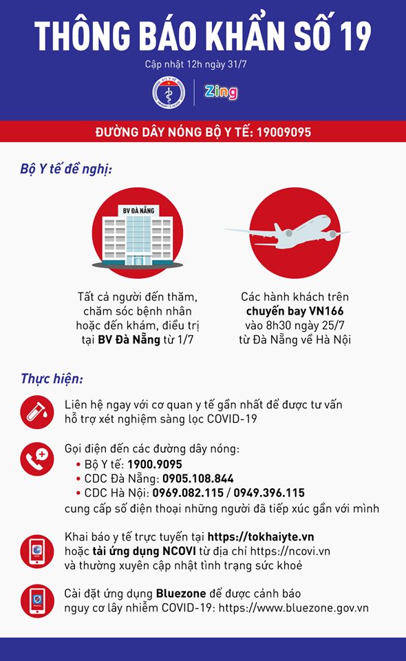 Bộ Y tế khẩn tìm người trên chuyến bay VN166 từ Đà Nẵng về Hà Nội