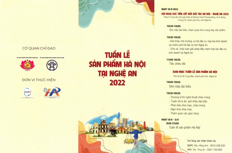 Tổ chức Hội nghị xúc tiến, kết nối doanh nghiệp Hà Nội và Nghệ An