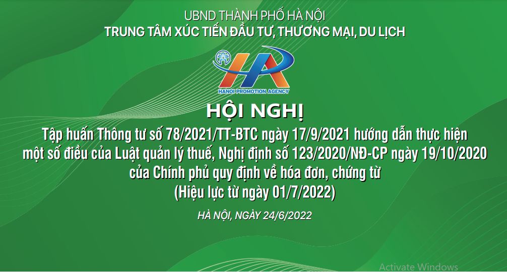 Tổ chức Hội nghị tập huấn Thông tư số 78/2021/TT-BTC hướng dẫn thực hiện một số điều của Luật quản lý thuế số 38/2019, Nghị định số 123/2020/NĐ-CP của Chính phủ quy định về hóa đơn, chứng từ ban hành ngày 17/9/2021